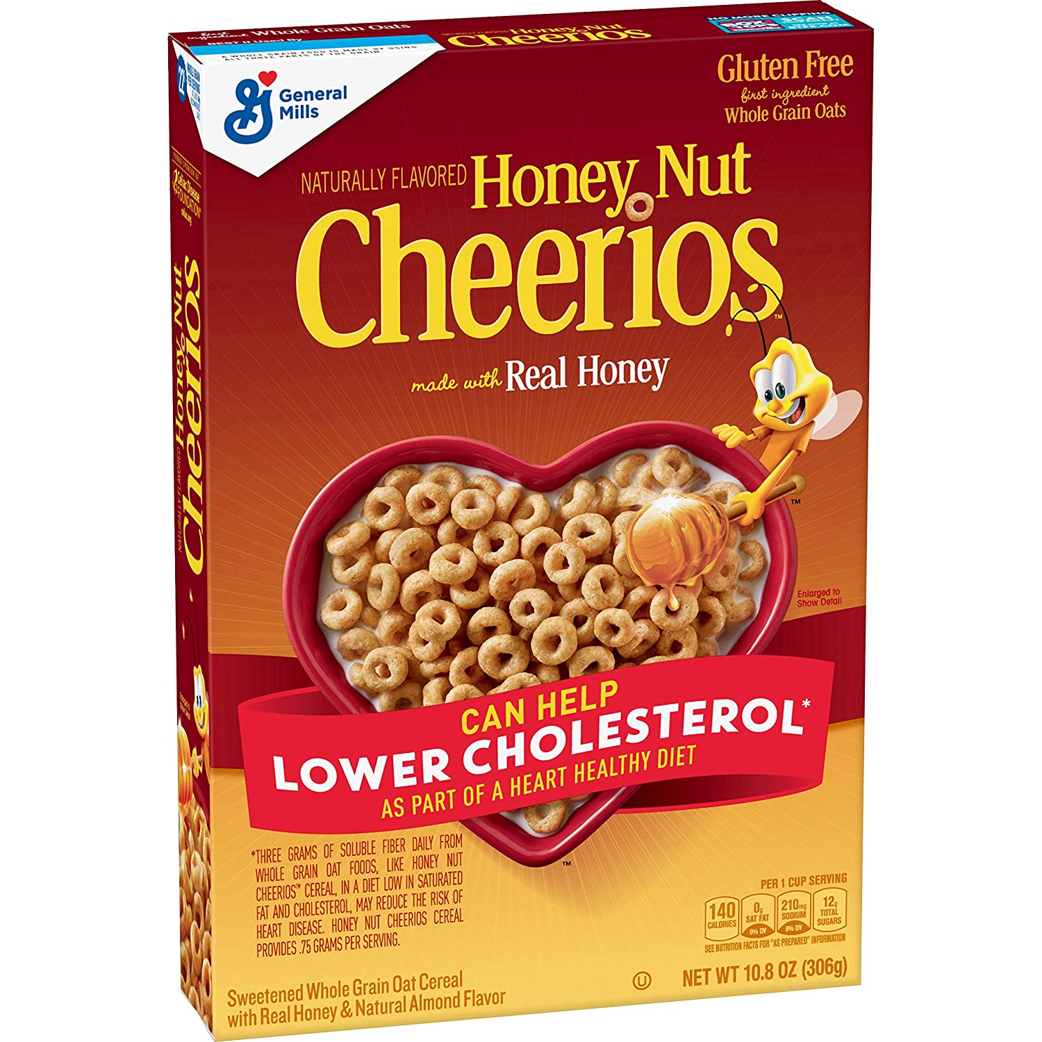 General Mills-Honey Nut- Cheerios-10.8 oz-(306 g). generalmills_honeynut_ch...